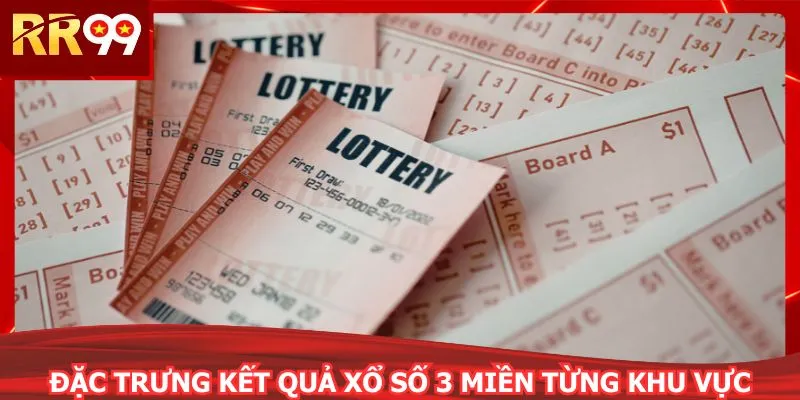 Đặc trưng kết quả xổ số 3 miền từng khu vực